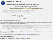 Tablet Screenshot of carsw.cccco.edu